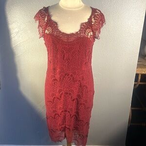 Lace wine color dress. No tags but never worn.